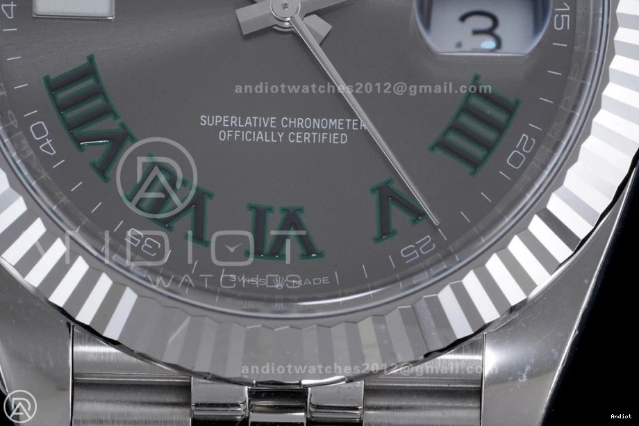 SS Edition SS Bracelet Dial Best on 904L Green SH3235 1:1 Gray Roman 41 Steel Clean Datejust 0501